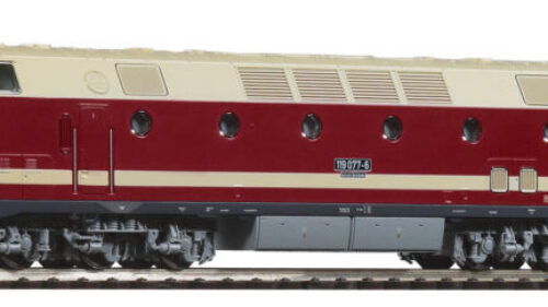 PIKO 59934 Diesellok 119 DR IV, Licht oben, schwarzer Rahmen