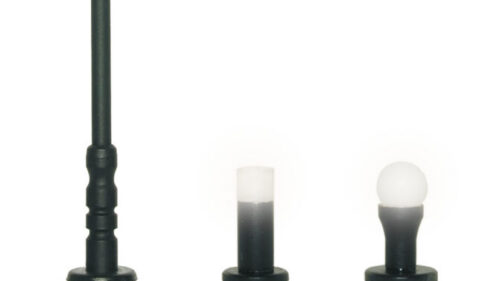 Viessmann 6160 H0 Gartenleuchten-Set,schwarz