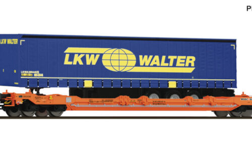 Roco 6680065 Taschenwagen T5 Wascosa + LKW Walter