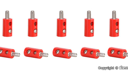 Viessmann 6871 Querlochstecker rot, 10 Stuec
