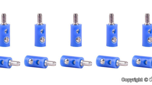 Viessmann 6874 Querlochstecker blau, 10 Stue