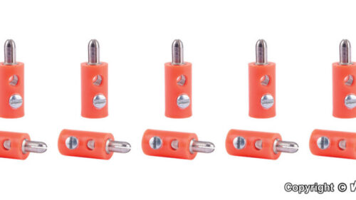 Viessmann 6875 Querlochstecker orange, 10 St