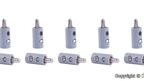 Viessmann 6876 Querlochstecker grau, 10 Stue