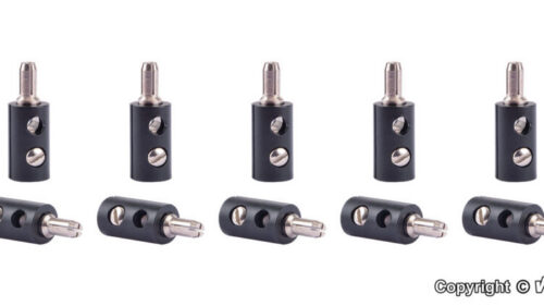 Viessmann 6877 Querlochstecker schwarz, 10 S