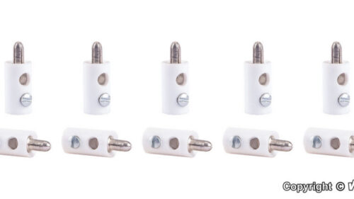 Viessmann 6878 Querlochstecker weiß, 10 Stue