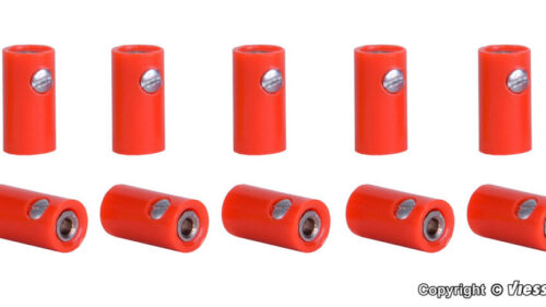 Viessmann 6880 Muffen rot, 10 Stueck