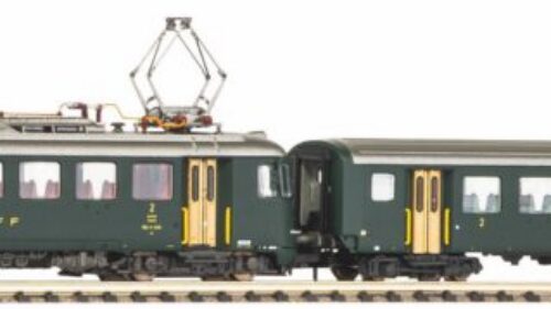 PIKO 94166 N-Set Triebwg. RBe 4/4 und Bt Steuerwg. grün mit alter Schrift SBB IV