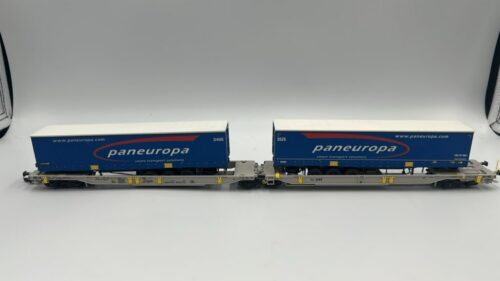 Roco 67395 AAE Doppeltaschenwagen beladen mit LKW Aufliegern paneuropa