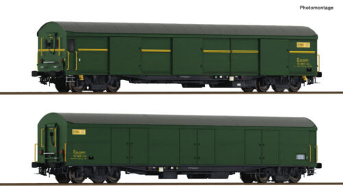 Roco 6600241 2er Set Postwagen PTT grün