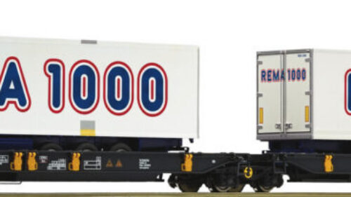 Roco 6600369 Doppeltaschen-Tragwagen T2000 Cargonet + Rema 1000