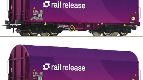 Roco 6600380 2er Set Schiebeplanenwagen Rail Release