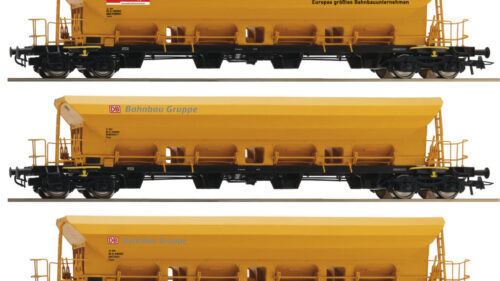 Roco 6600458 3er Set Selbstentladewagen DB Bahnbau