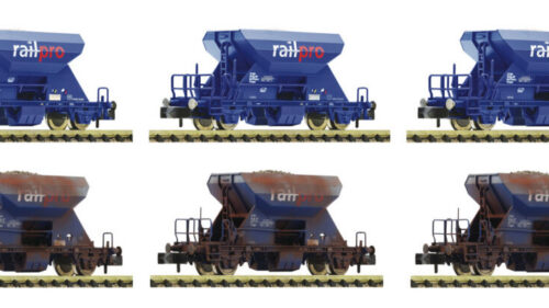 Fleischmann 6660185 6er Display Schotterwagen Railpro