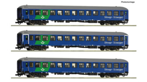 Roco 6200262 3er Set Sitzwagen SJ Night