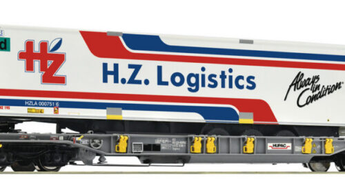 Roco 6600360 Taschenwagen T3 Hupac mit H.Z. Logistics Kühltrailer