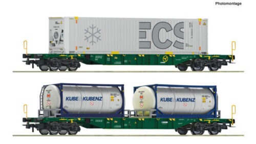 Roco 6600361 2er Set Containertragwagen Sgns Lineas
