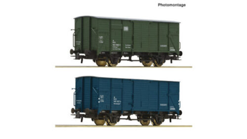 Roco 6600490 2er Set gedeckte Güterwagen G10 DB